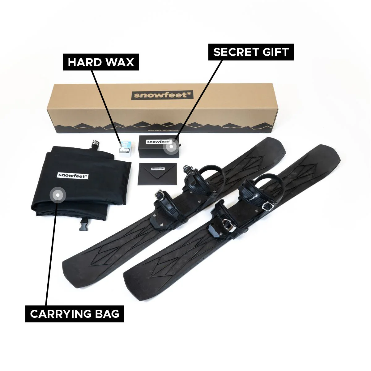 Snowfeet* 100 CM | Skiblades | Snowblades Skiboards Short Skis | Fiberglass Flex Core - Image 6